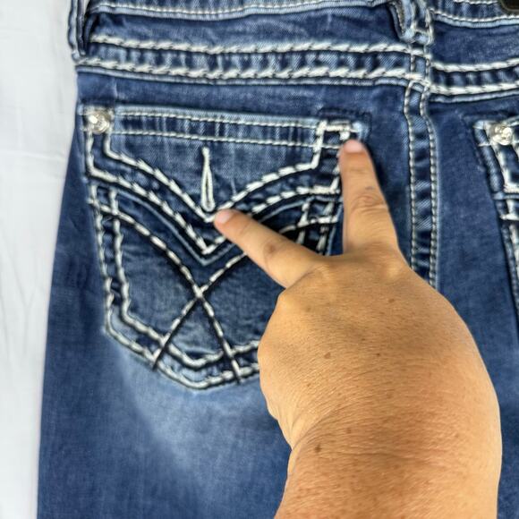 Jeans Miss Me Size 29 T3275B Chloe Boot Embroidered Country Cowgirl - Picture 9 of 9